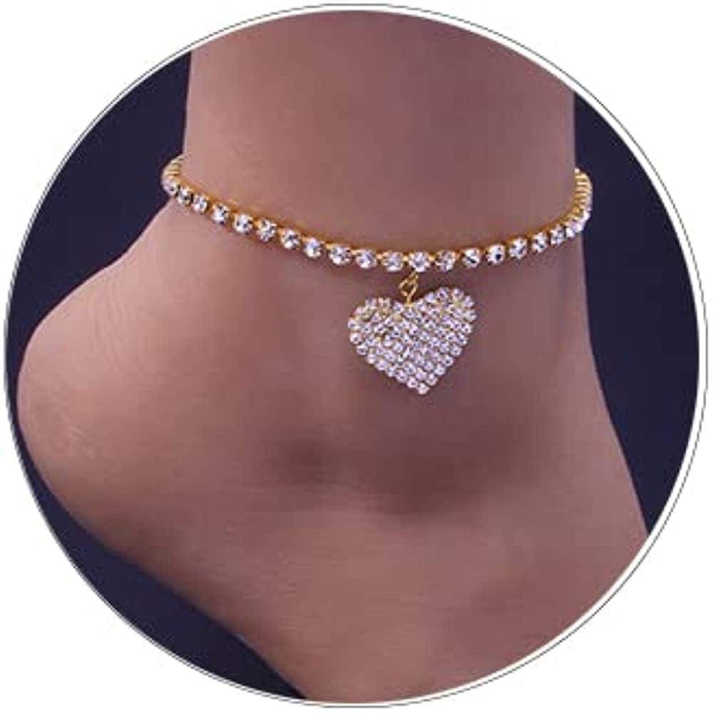Ankle Bracelets for Women Cuban Link Anklet Tennis Anklet Butterfly Anklets Heart Anklet Gold Anklets for Women Silver Anklet Bracelets for Women Dainty Foot Jewelry Apparel & Accessories > Jewelry > Anklets Sora Tuki style03