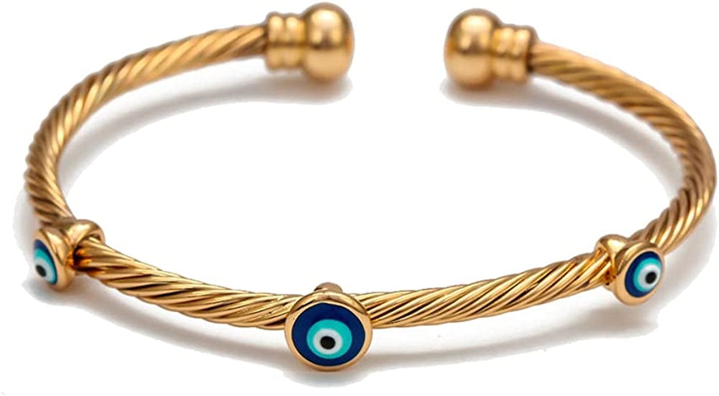 Ankle Bracelets for Women Cuban Link Anklet Tennis Anklet Butterfly Anklets Heart Anklet Gold Anklets for Women Silver Anklet Bracelets for Women Dainty Foot Jewelry Apparel & Accessories > Jewelry > Anklets Sora Tuki Style33-gold bangle evil eye