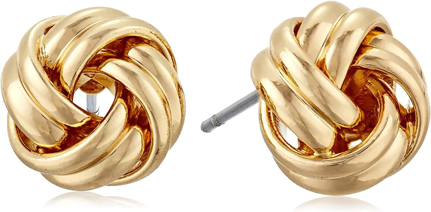 Anne Klein "Classics" Gold-Tone Knot Stud Earrings Apparel & Accessories > Jewelry > Earrings Anne Klein