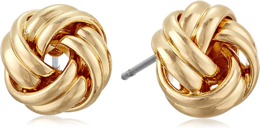 Anne Klein "Classics" Gold-Tone Knot Stud Earrings Apparel & Accessories > Jewelry > Earrings Anne Klein