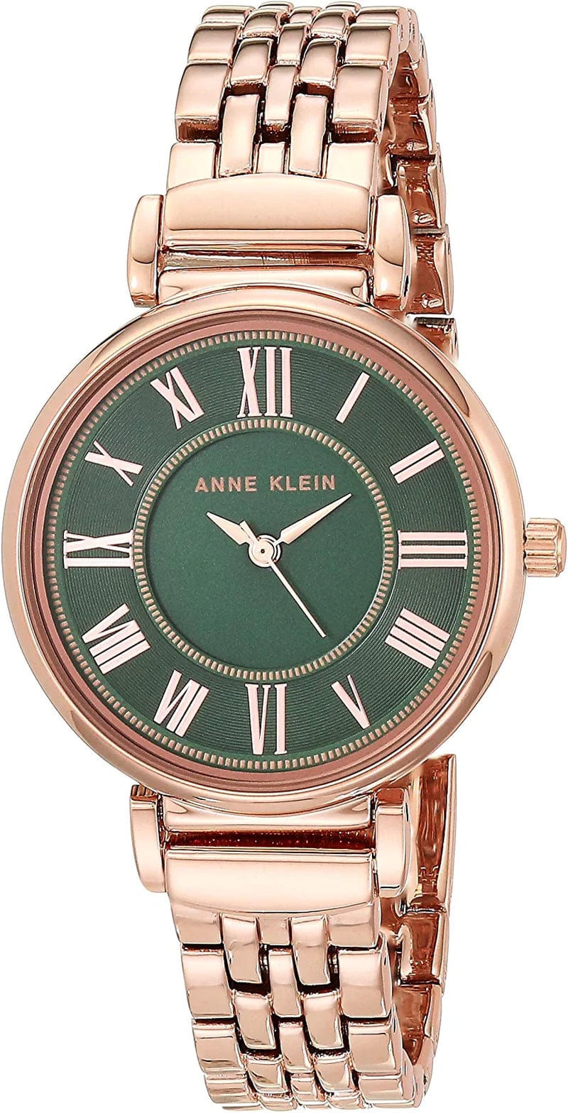 Anne Klein Women'S Bracelet Watch Rose Gold/Green