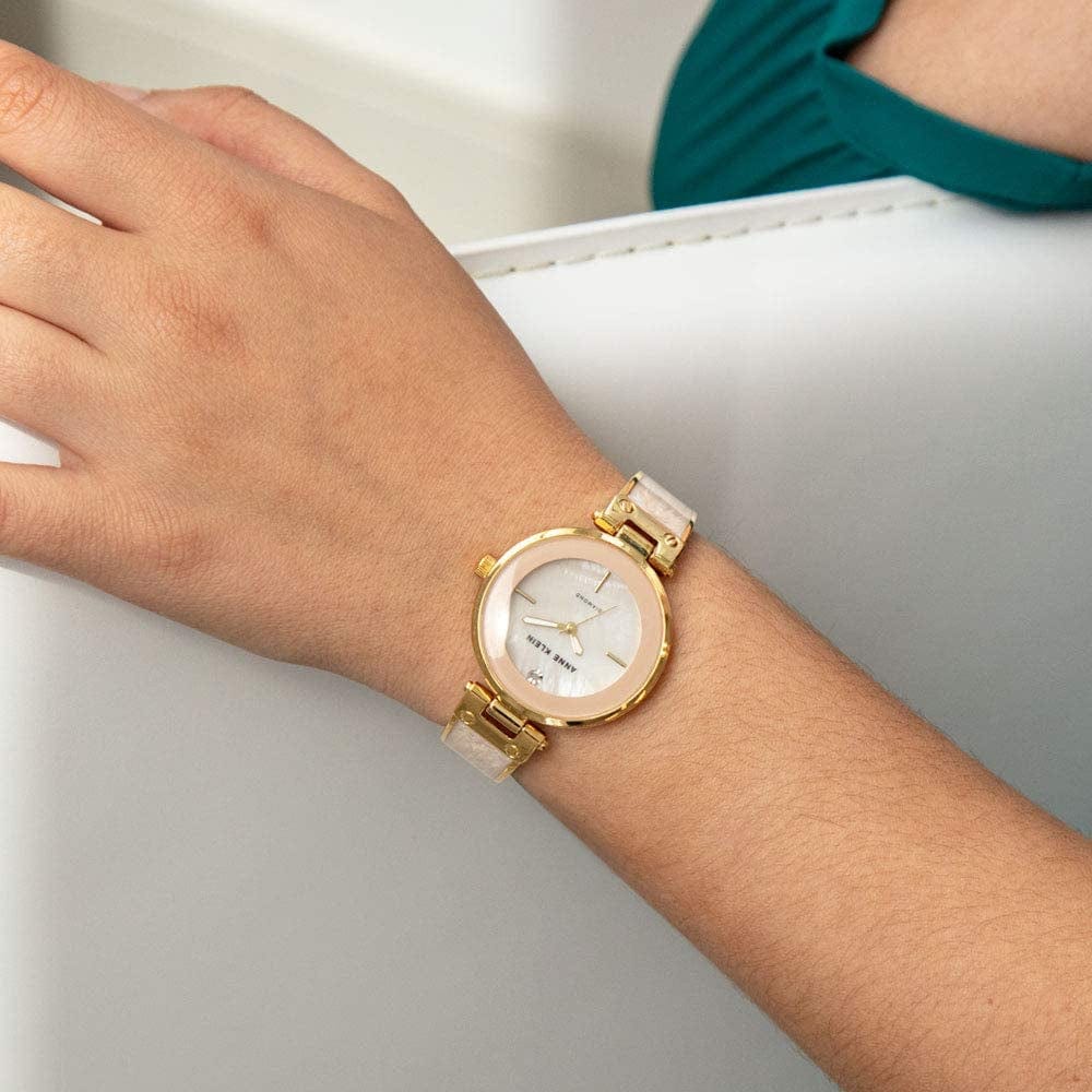 Anne Klein Women'S Genuine Diamond Dial Bangle Watch, AK/2512