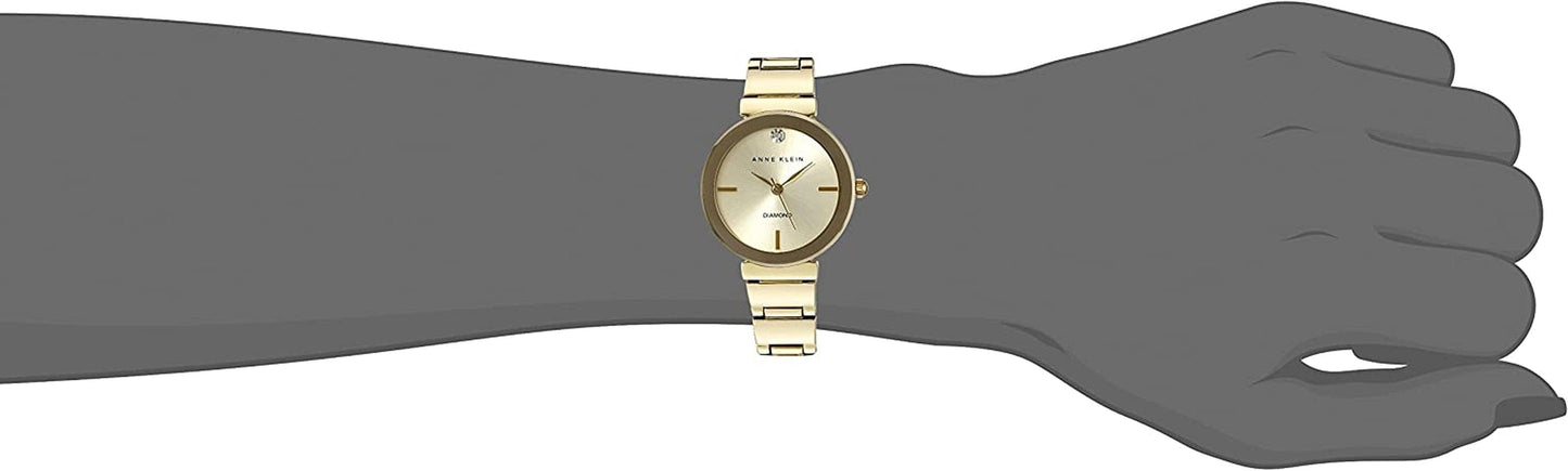 Anne Klein Women'S Genuine Diamond Dial Bracelet Watch