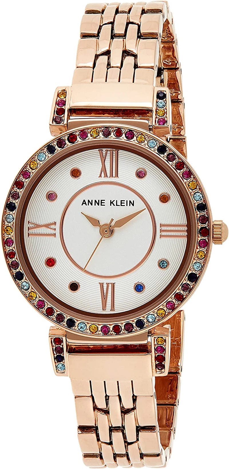 Anne Klein Women'S Premium Crystal Accented Bracelet Watch, AK/2928 Rose Gold