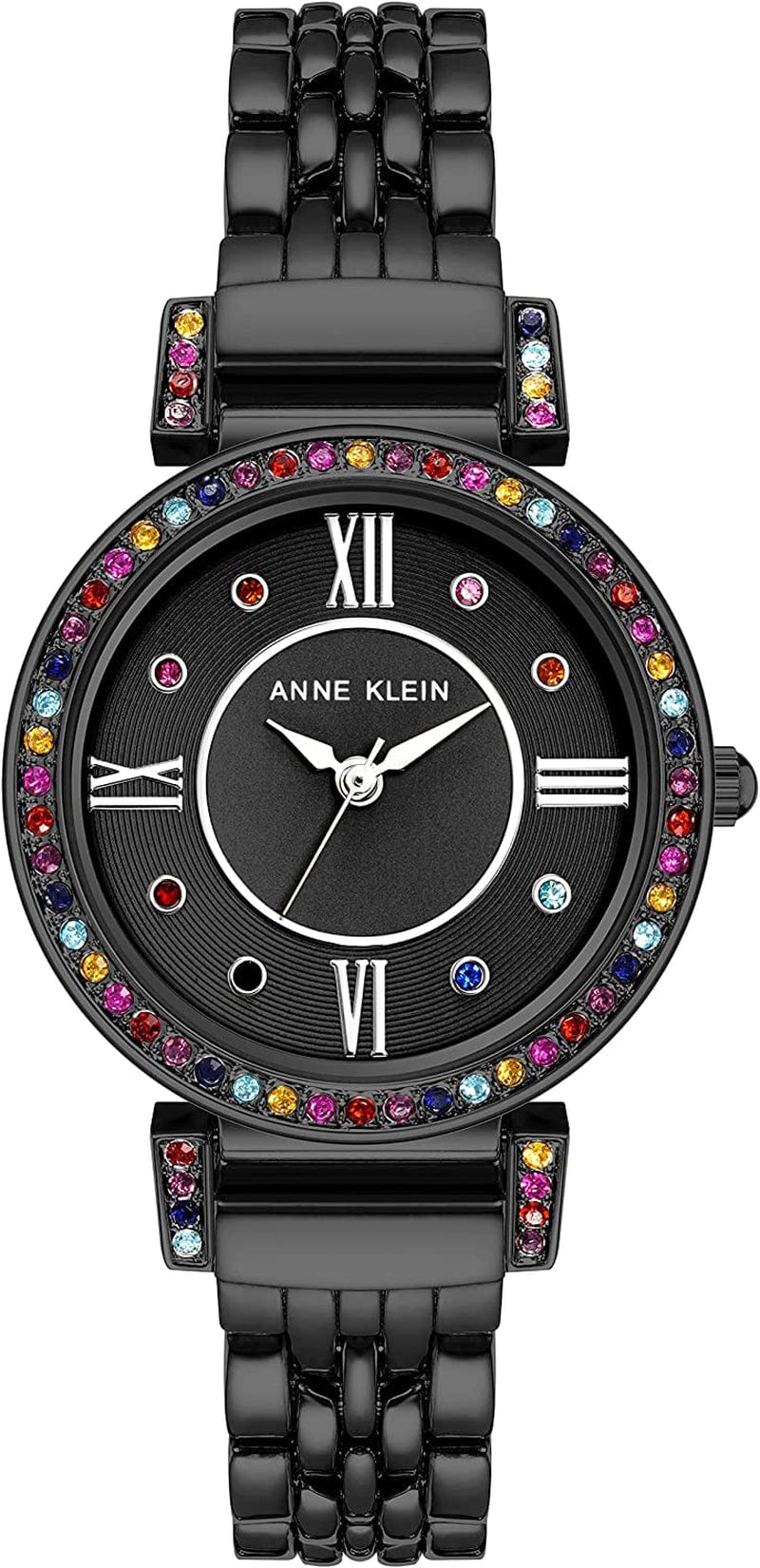 Anne Klein Women'S Premium Crystal Accented Bracelet Watch, AK/2928 Black