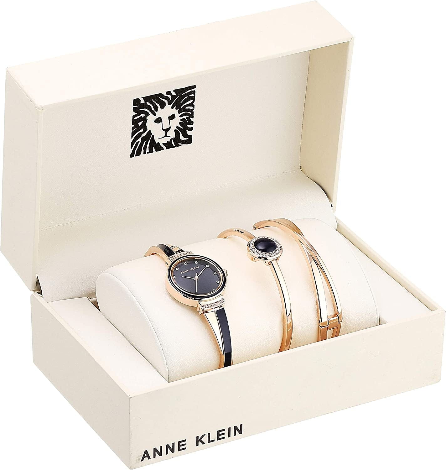 Anne Klein Women'S Premium Crystal Accented Watch and Bangle Set