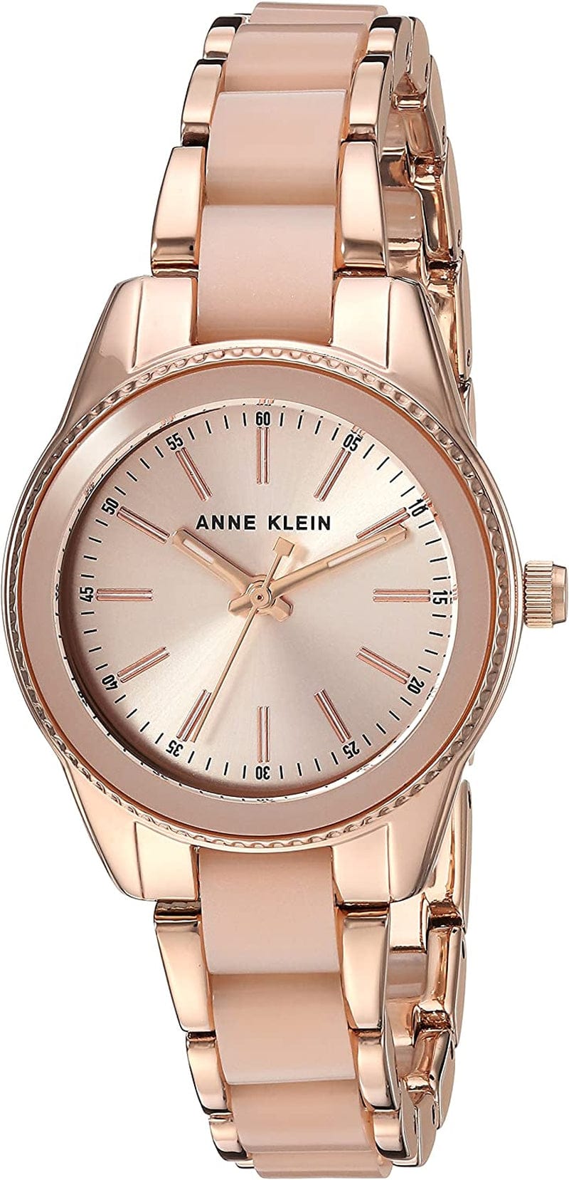 Anne Klein Women'S Rose Gold-Tone and Light Pink Resin Bracelet Watch