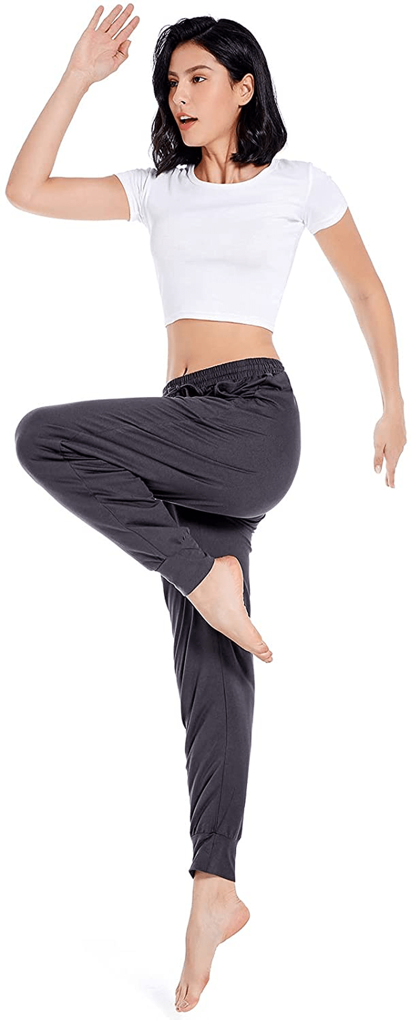 Annenmy Womens Yoga Sweatpants for Women High Waist Workout Joggers Pants Casual Drawstring Comfy Lounge Pants with Pockets Apparel & Accessories > Clothing > Activewear Kylie Max