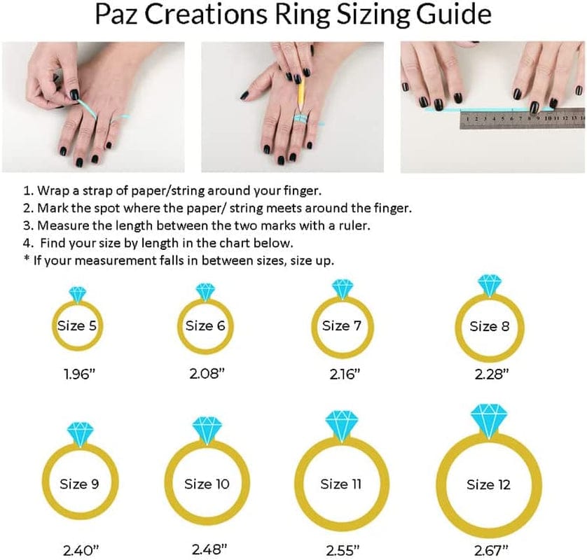 Anxiety Ring for Women, 925 Sterling Silver Spinner Ring for Woman by Paz Creations, Fidget Rings Hand Crafted, Vintage Rings for Women with 2 Years Warranty, Made in Israel