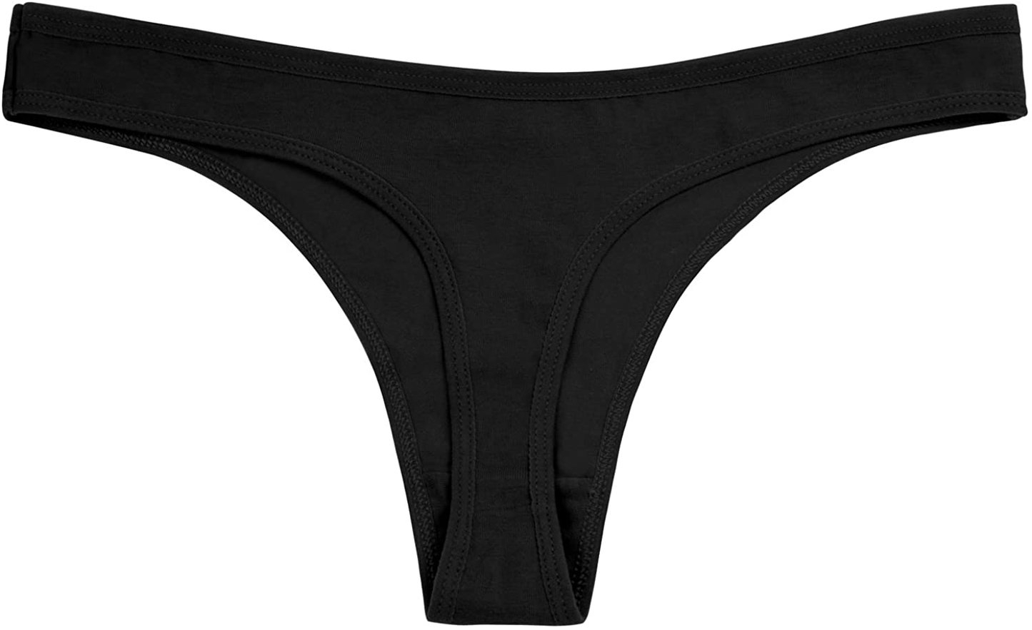 ANZERMIX Women'S Breathable Cotton Thong Panties Pack of 6 Apparel & Accessories > Clothing > Underwear & Socks > Underwear ANZERMIX