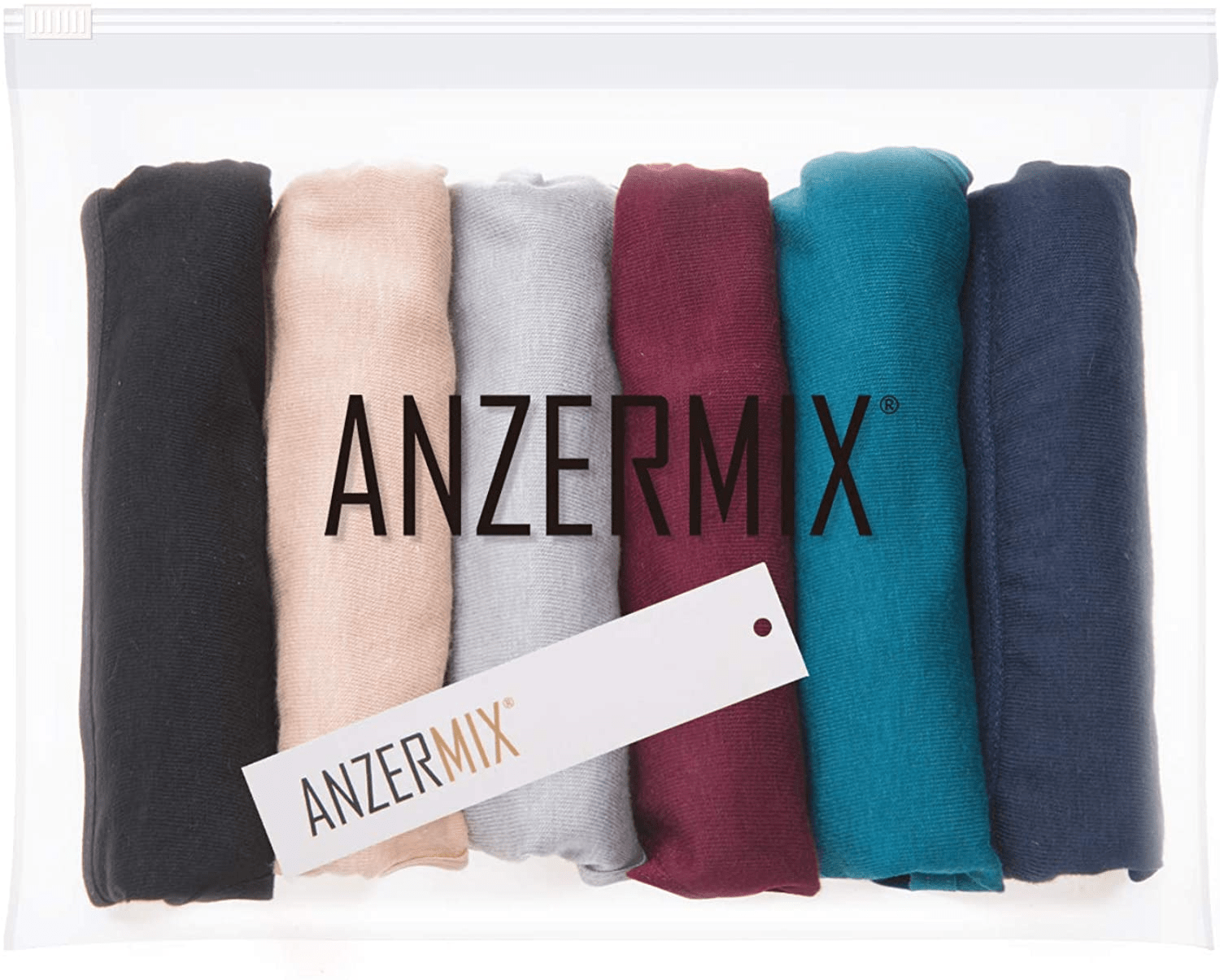 ANZERMIX Women'S Breathable Cotton Thong Panties Pack of 6 Apparel & Accessories > Clothing > Underwear & Socks > Underwear ANZERMIX