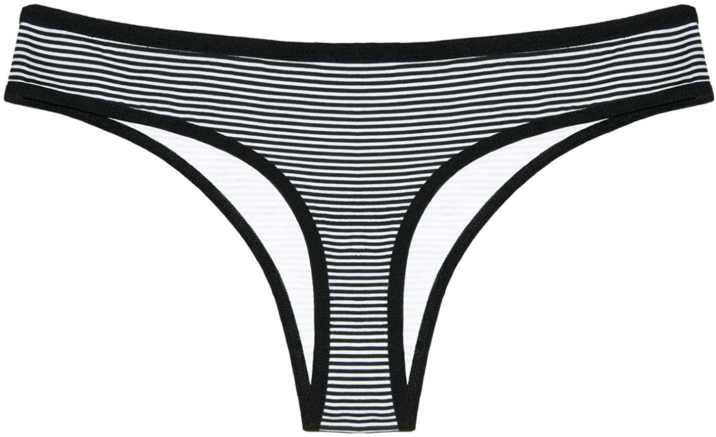 ANZERMIX Women'S Breathable Cotton Thong Panties Pack of 6 Apparel & Accessories > Clothing > Underwear & Socks > Underwear ANZERMIX