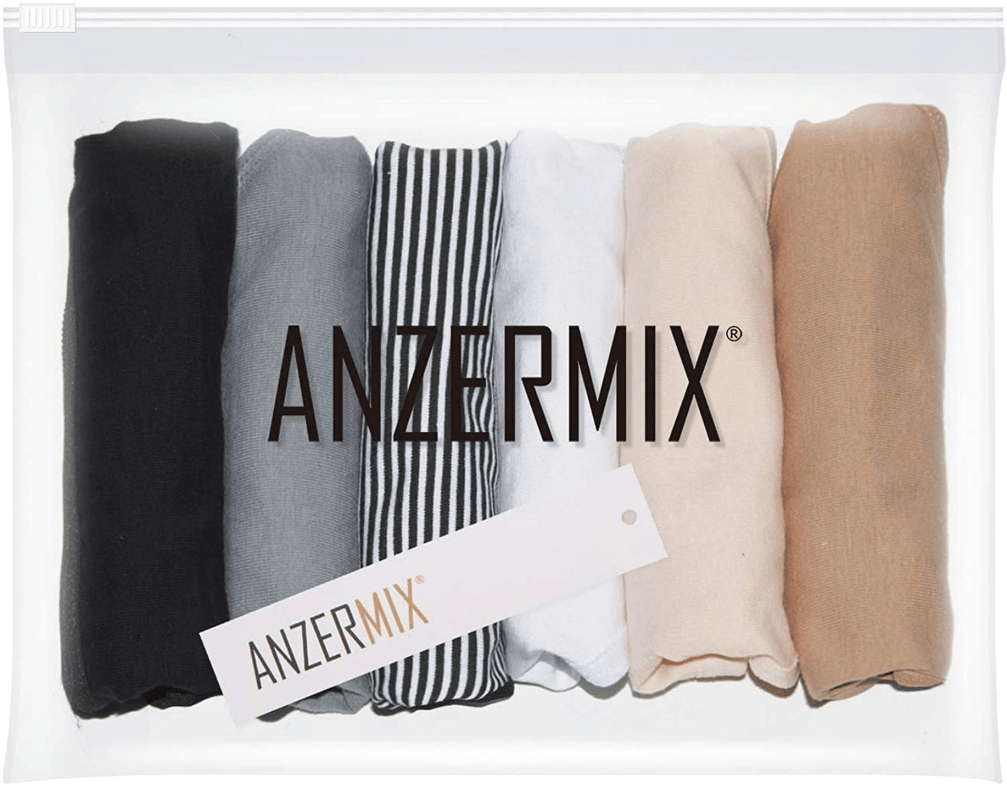 ANZERMIX Women'S Breathable Cotton Thong Panties Pack of 6 Apparel & Accessories > Clothing > Underwear & Socks > Underwear ANZERMIX