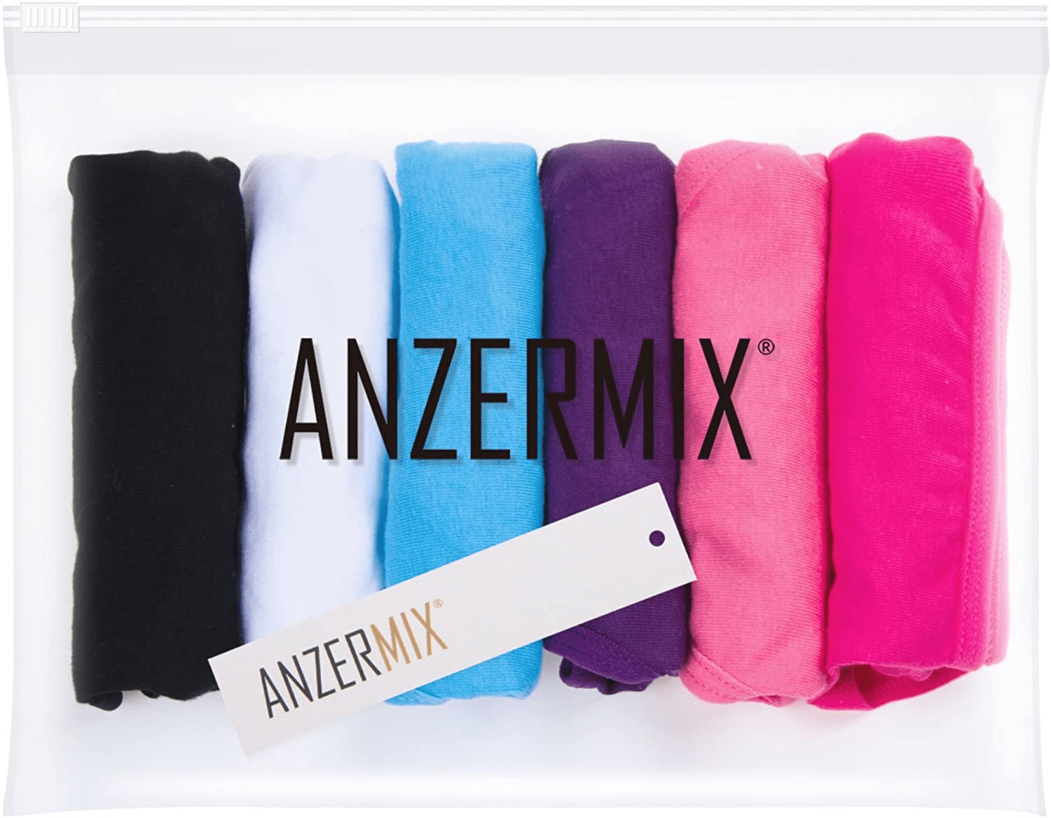 ANZERMIX Women'S Breathable Cotton Thong Panties Pack of 6 Apparel & Accessories > Clothing > Underwear & Socks > Underwear ANZERMIX