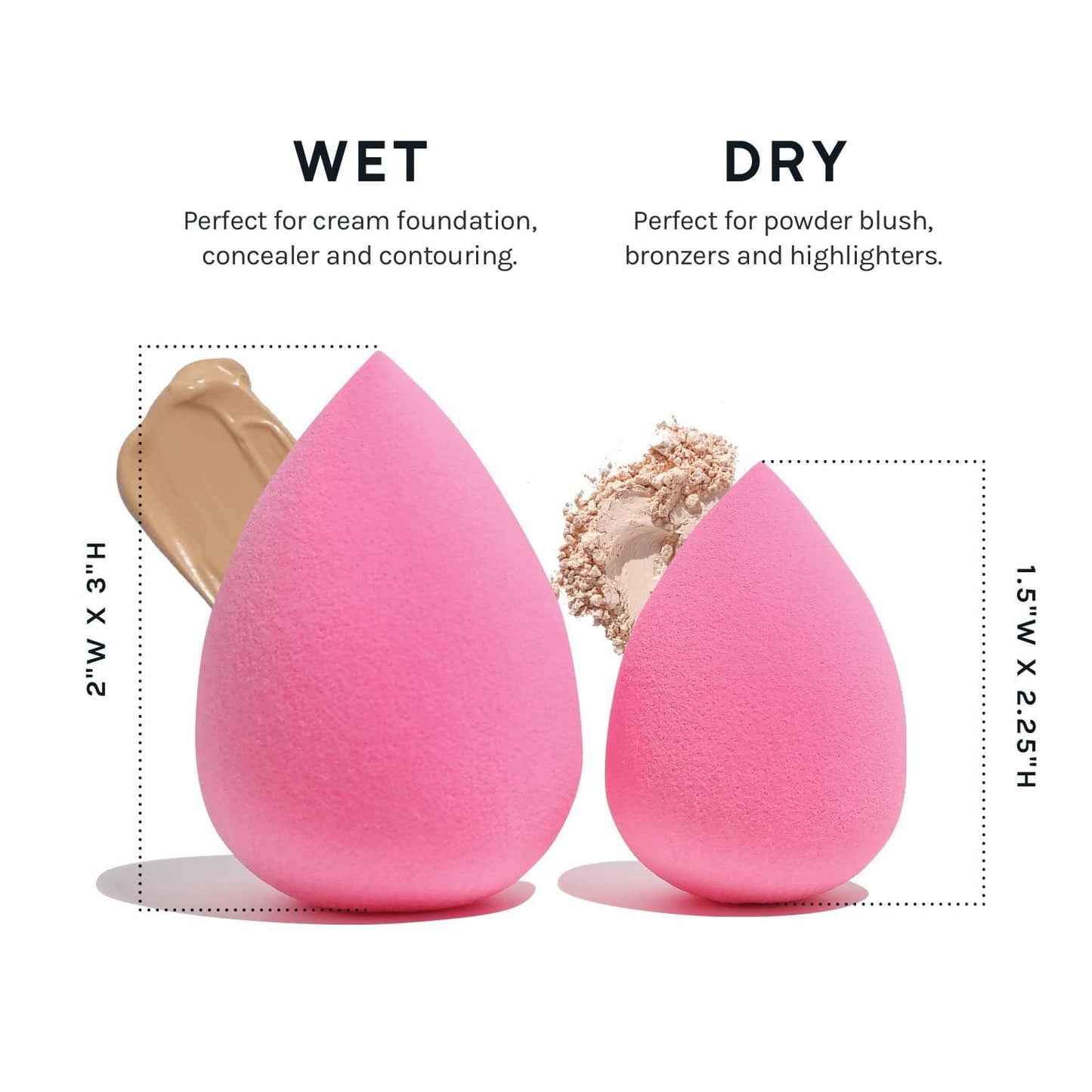 AOA Studio Collection Makeup Sponge Set Makeup Blender Latex Free and High-Definition Set of 6 Makeup Blender for Powder Cream and Liquid, Super Soft Wonder Blender Beauty Cosmetic Health & Beauty > Personal Care > Cosmetics > Cosmetic Tools > Makeup Tools AOA STUDIO