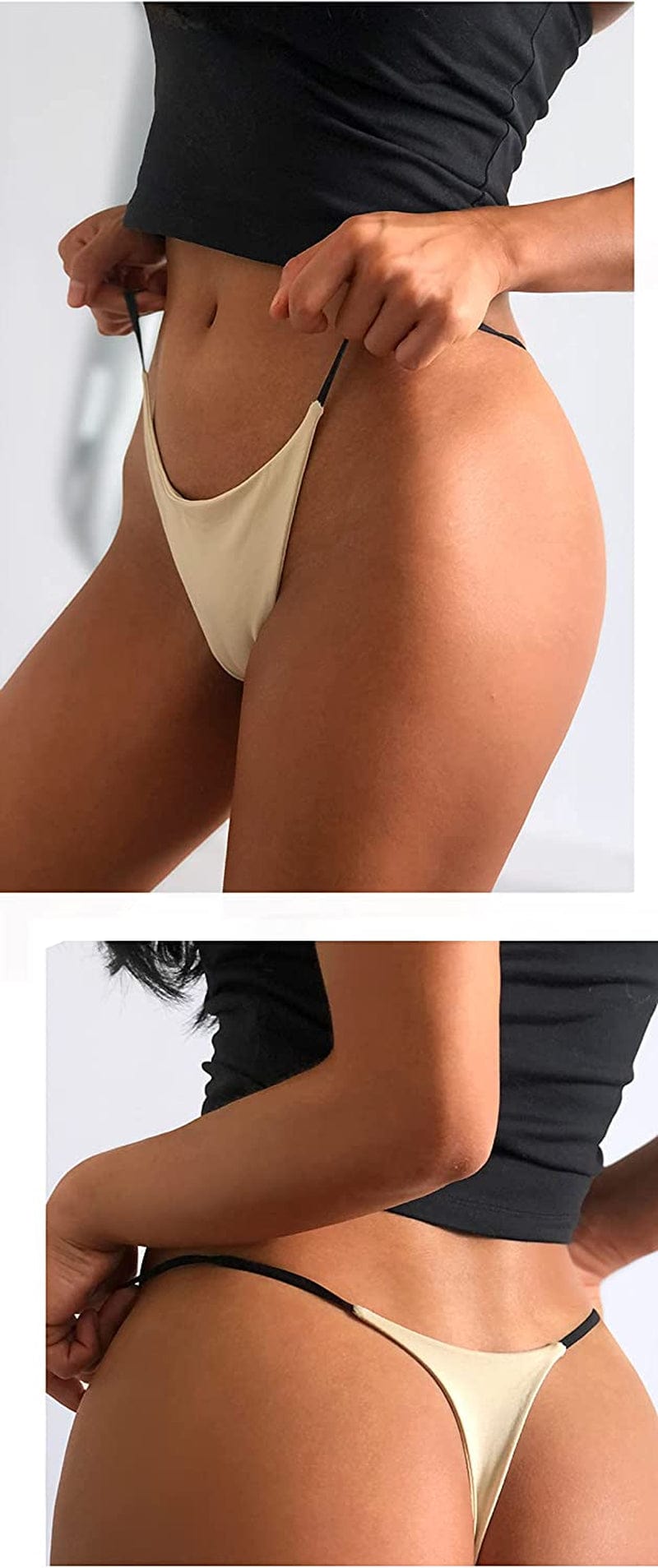 Aogda Thong for Women Cotton Underwear Low Rise Panties Woman G-String Thongs