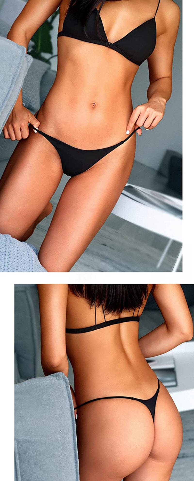 Aogda Thong for Women Cotton Underwear Low Rise Panties Woman G-String Thongs