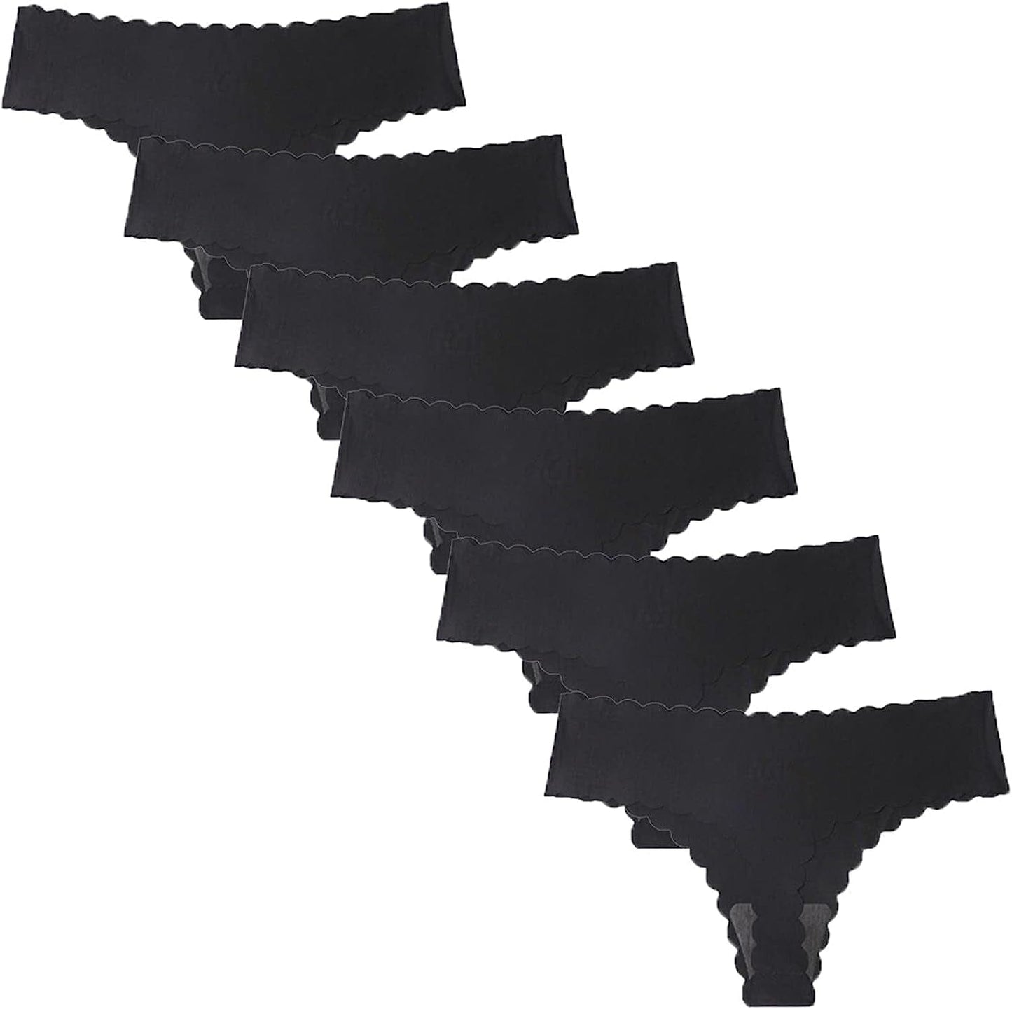 Aogda Thongs for Women Seamless Underwear Low Rise Panties Thong P-6 Pack / Medium