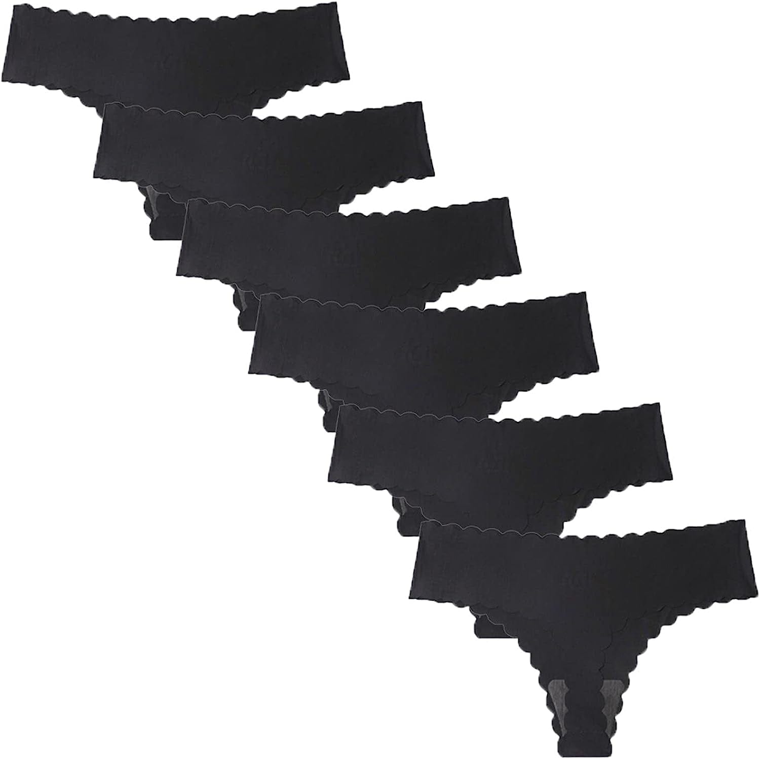Aogda Thongs for Women Seamless Underwear Low Rise Panties Thong P-6 Pack / Medium