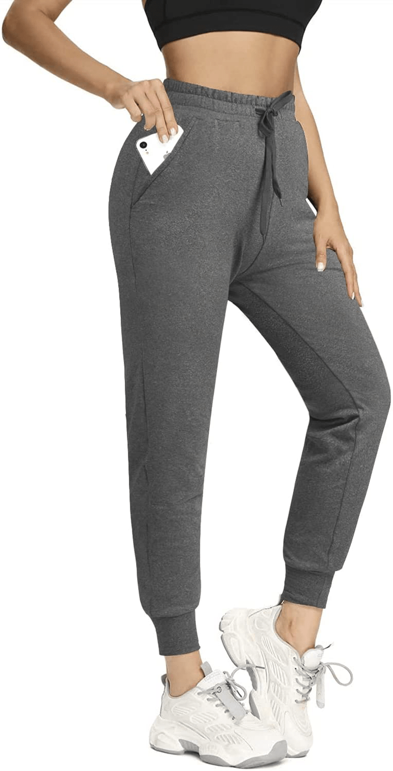 Aoliks Women'S Fleece Lined Sweatpants Thermal Joggers with Pockets Winter Lounge Yoga Workout Running Pants Apparel & Accessories > Clothing > Activewear Kylie Max
