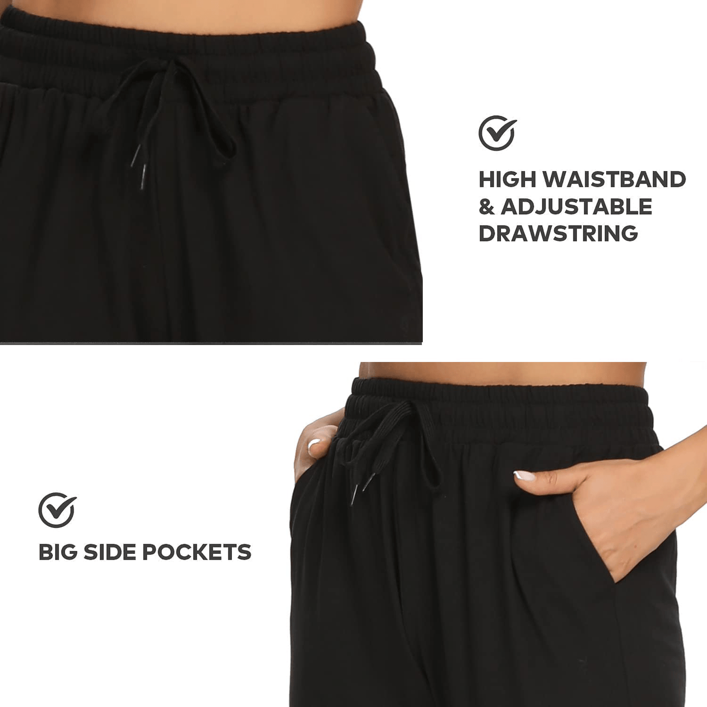 Aoliks Women'S Fleece Lined Sweatpants Thermal Joggers with Pockets Winter Lounge Yoga Workout Running Pants Apparel & Accessories > Clothing > Activewear Kylie Max