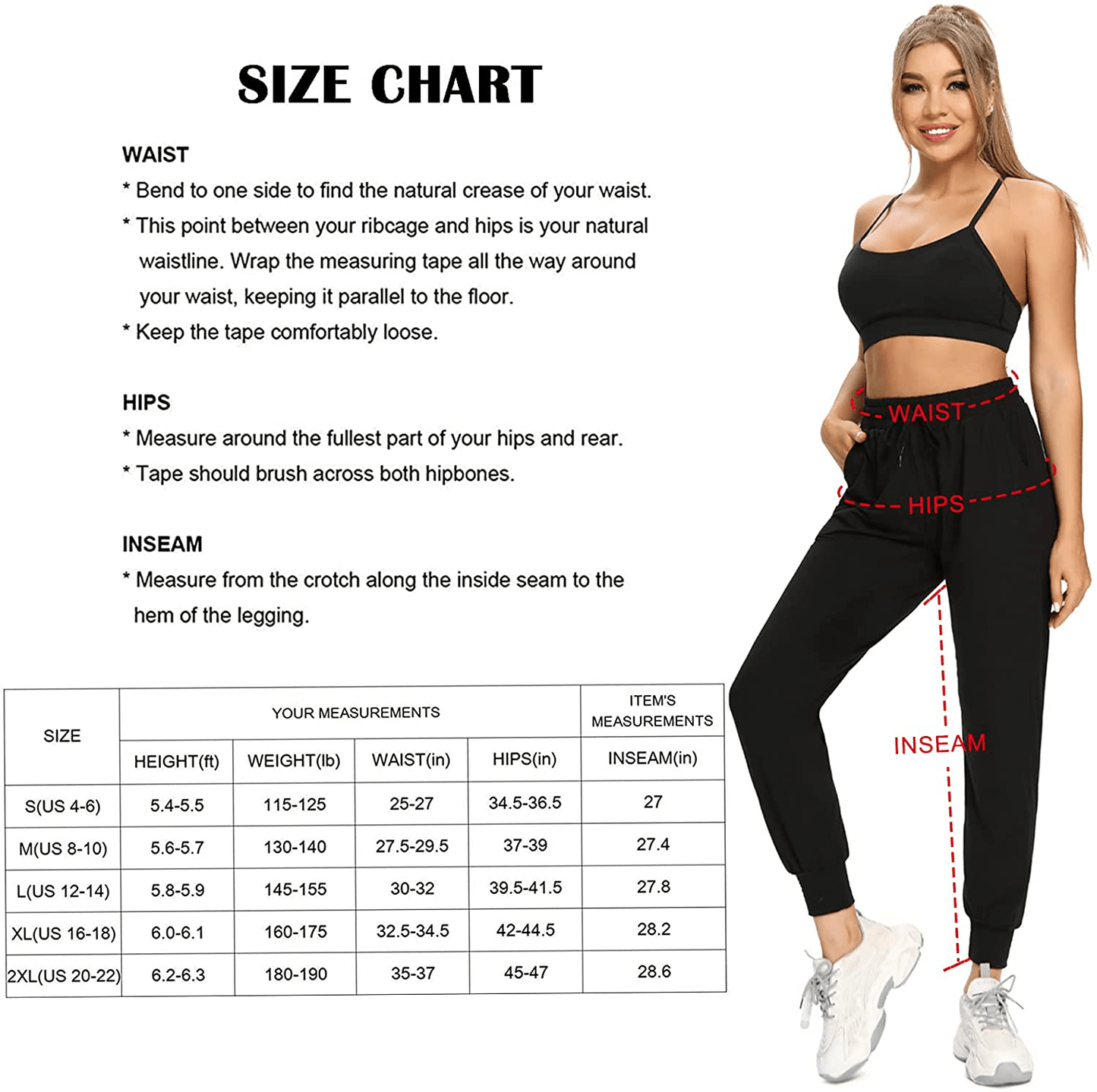 Aoliks Women'S Fleece Lined Sweatpants Thermal Joggers with Pockets Winter Lounge Yoga Workout Running Pants Apparel & Accessories > Clothing > Activewear Kylie Max