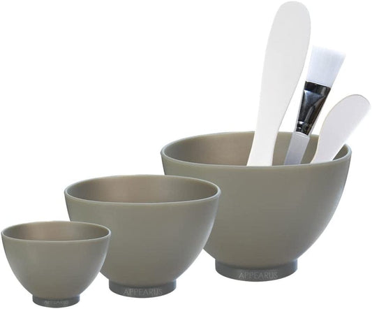 Appearus Facial Mask Mixing Bowl Set - Professional Spa Face Mask Mixing Tool (Dark Gray) Health & Beauty > Personal Care > Cosmetics > Cosmetic Tools > Skin Care Tools APPEARUS Dark Gray