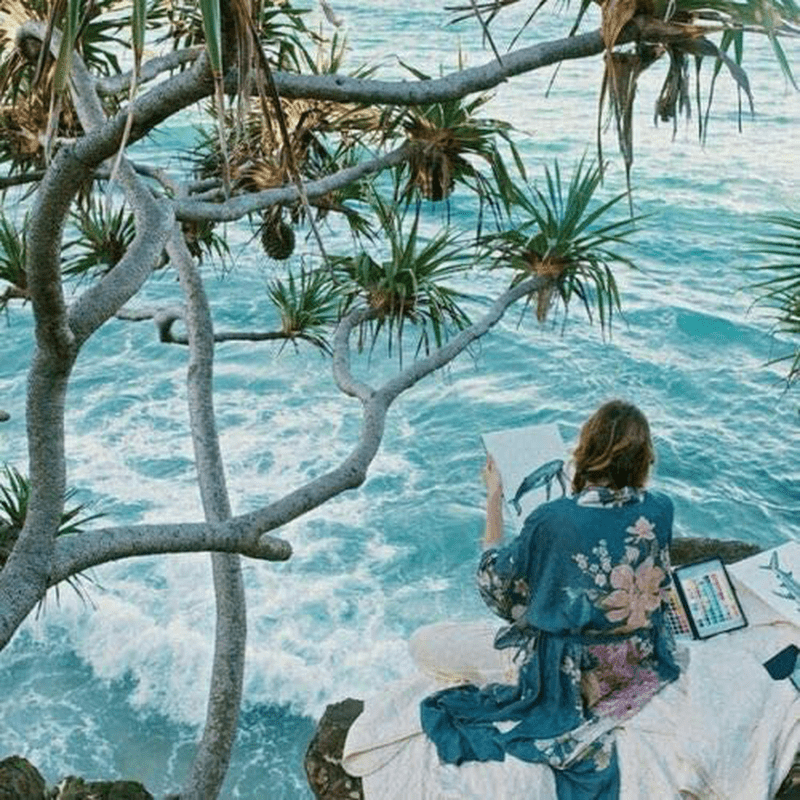 Applesauce - 838B - plus Size Women'S Kimono Long Robe - Boho Floral (One-Size Fits Most US 1X 2X 3X) Apparel & Accessories > Clothing > Sleepwear & Loungewear > Robes Applesauce