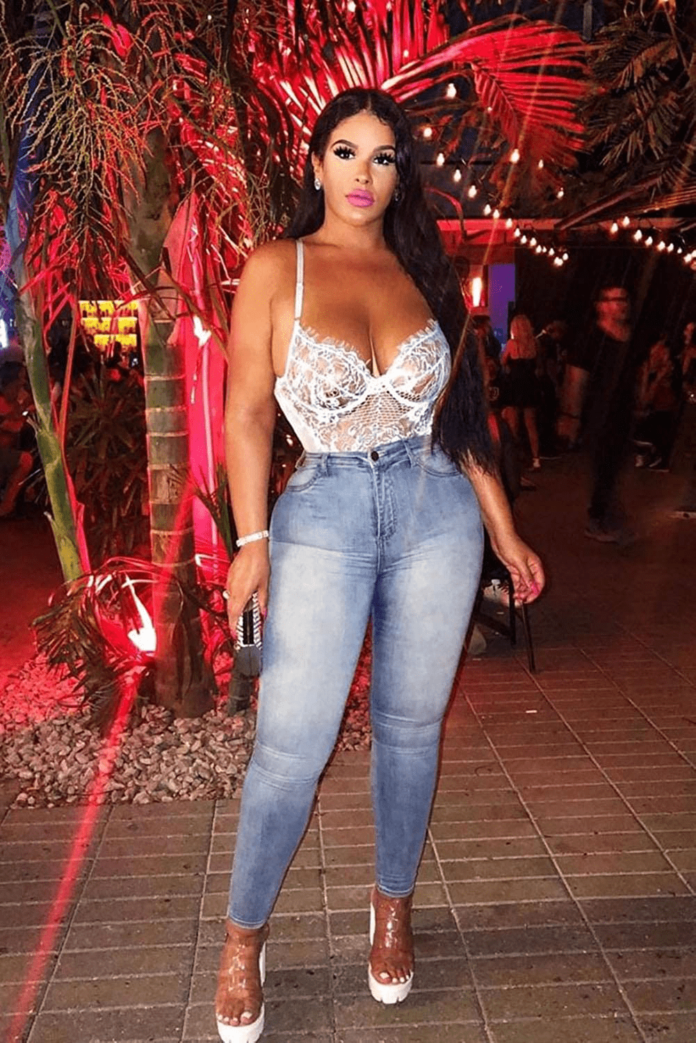 Aranmei Women Hollow Out Lace One Piece Bodysuit Teddy Lingerie Apparel & Accessories > Clothing > Underwear & Socks > Lingerie Aranmei