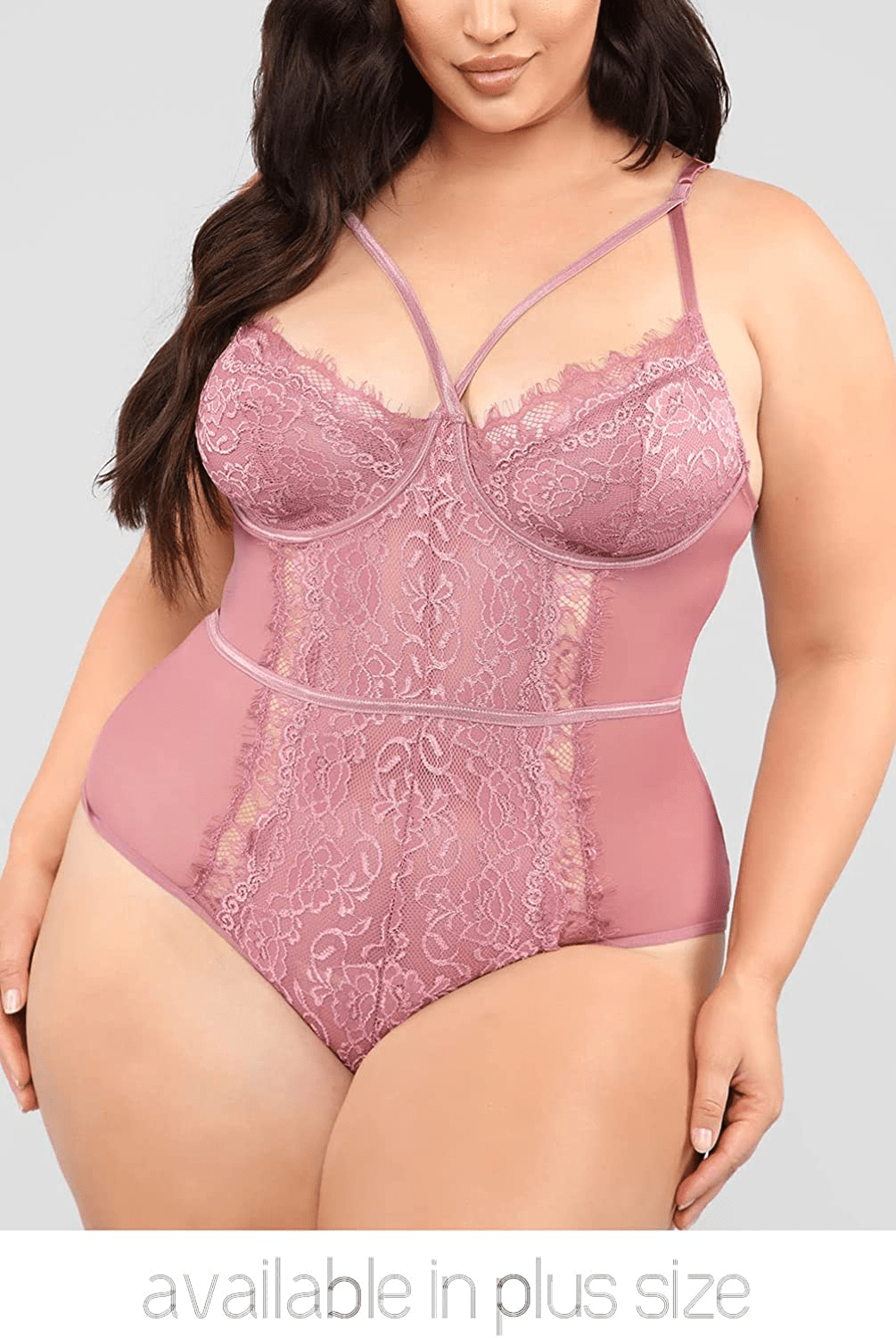 Aranmei Women's Sexy Eyelash Lace bodysuit Snap Crotch Teddy Lingerie Apparel & Accessories > Clothing > Underwear & Socks > Lingerie Aranmei