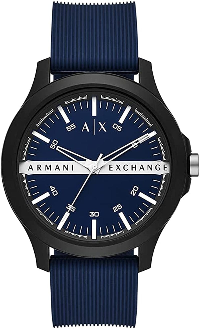 Armani Exchange AX Men'S Stainless Steel Quartz Dress Watch Black/Blue