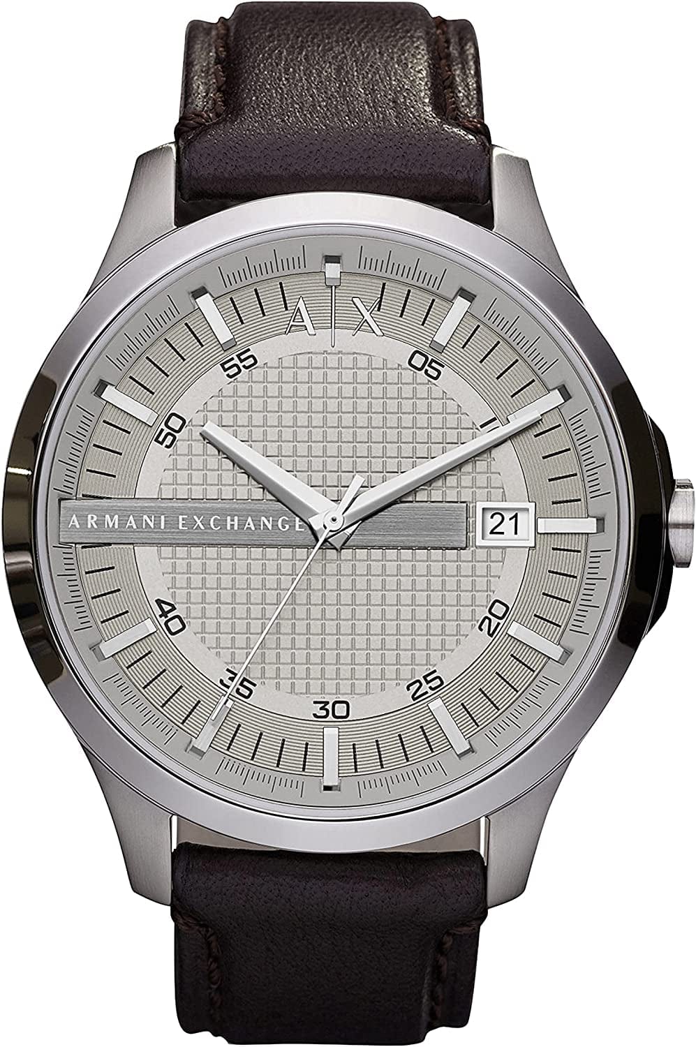 Armani Exchange AX Men'S Stainless Steel Quartz Dress Watch Silver/Brown