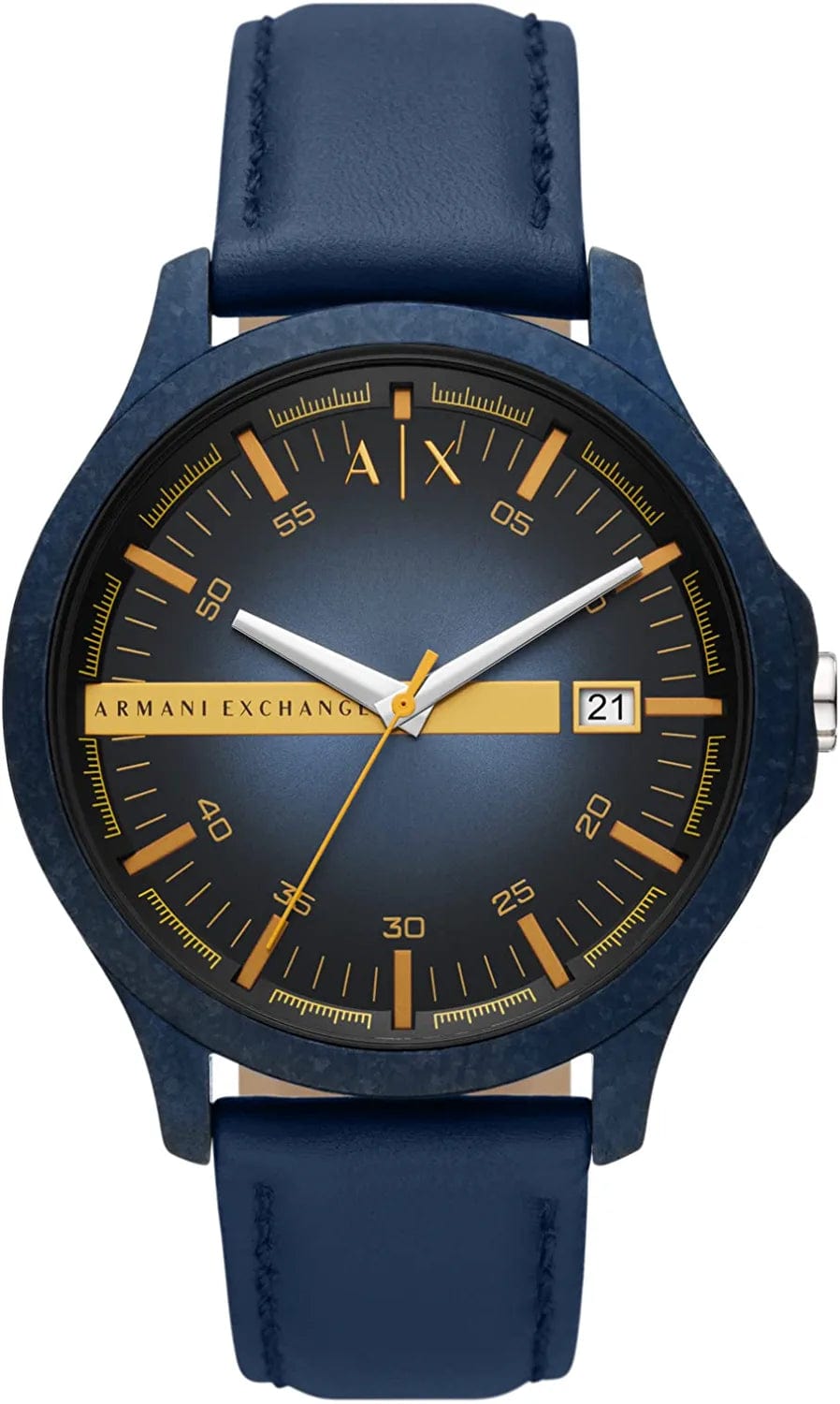 Armani Exchange AX Men'S Stainless Steel Quartz Dress Watch Blue & Orange