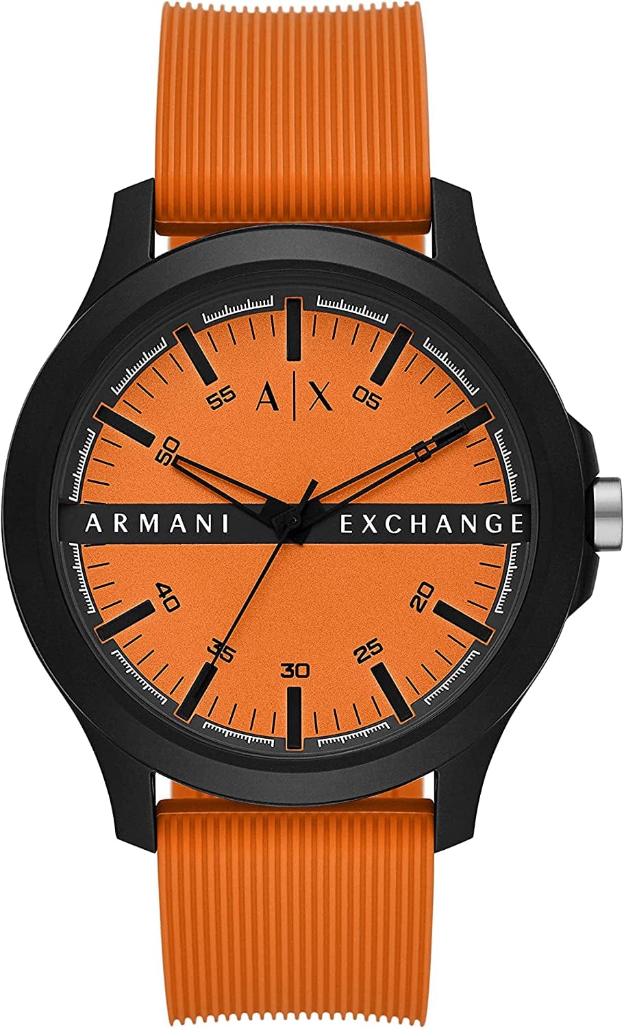 Armani Exchange AX Men'S Stainless Steel Quartz Dress Watch Black/Orange