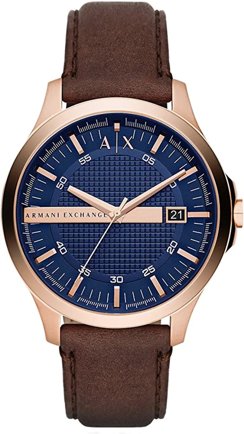 Armani Exchange AX Men'S Stainless Steel Quartz Dress Watch Brown/Rose gold
