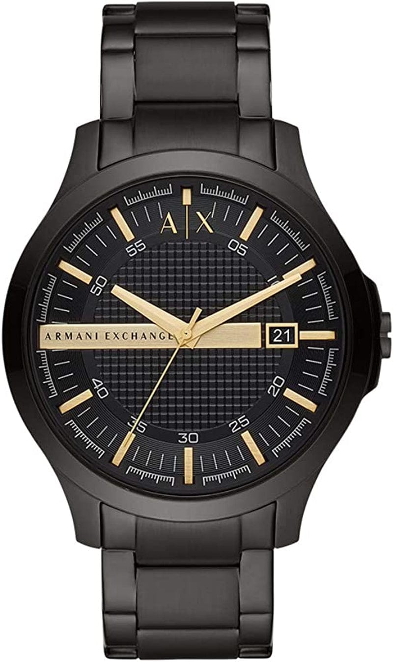 Armani Exchange AX Men'S Stainless Steel Quartz Dress Watch Black/Gold