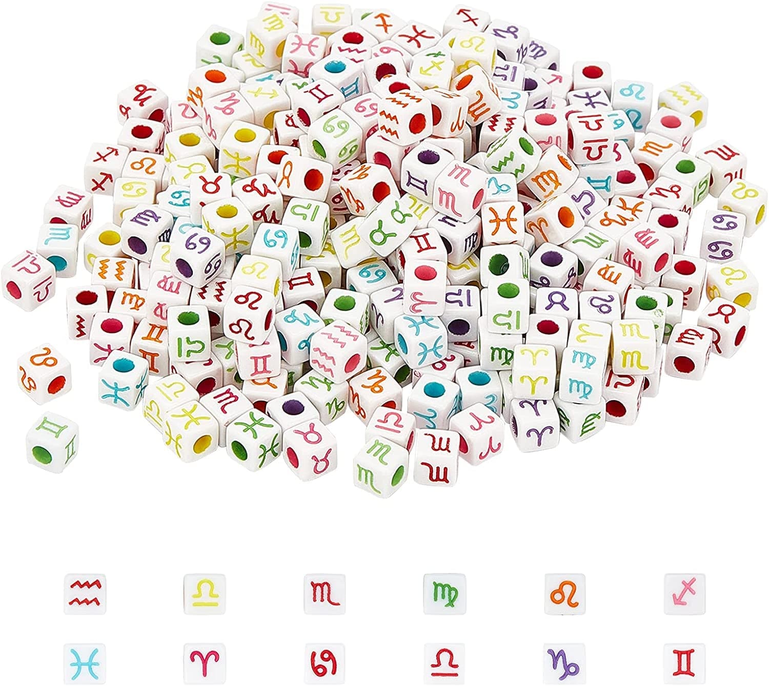 Arricraft 90 Pcs Transparent Glass Butterfly Wings Charms Pendants for Necklace Bracelets Jewelry Making (Mixed Color) Constellation Colorful