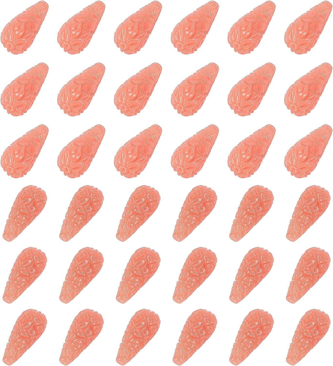 Arricraft 90 Pcs Transparent Glass Butterfly Wings Charms Pendants for Necklace Bracelets Jewelry Making (Mixed Color) Teardrop with Flower