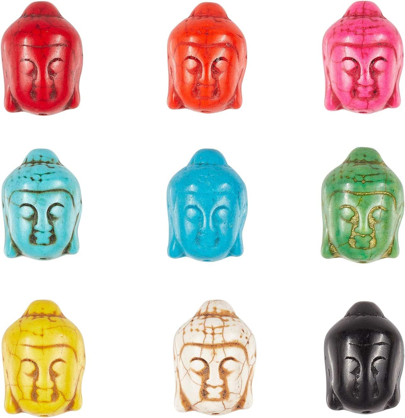 Arricraft 90 Pcs Transparent Glass Butterfly Wings Charms Pendants for Necklace Bracelets Jewelry Making (Mixed Color) Buddha