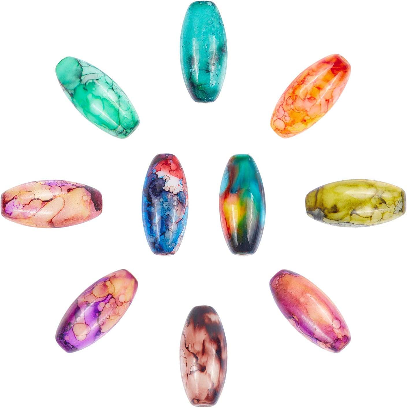 Arricraft 90 Pcs Transparent Glass Butterfly Wings Charms Pendants for Necklace Bracelets Jewelry Making (Mixed Color) Mixed Color