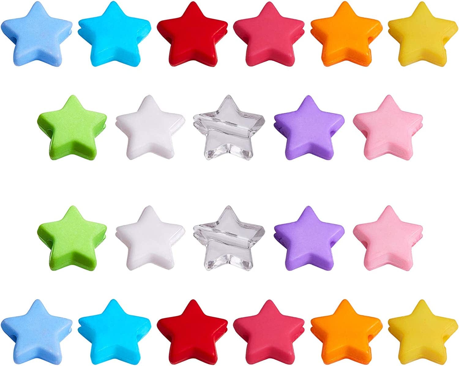 Arricraft 90 Pcs Transparent Glass Butterfly Wings Charms Pendants for Necklace Bracelets Jewelry Making (Mixed Color) Star