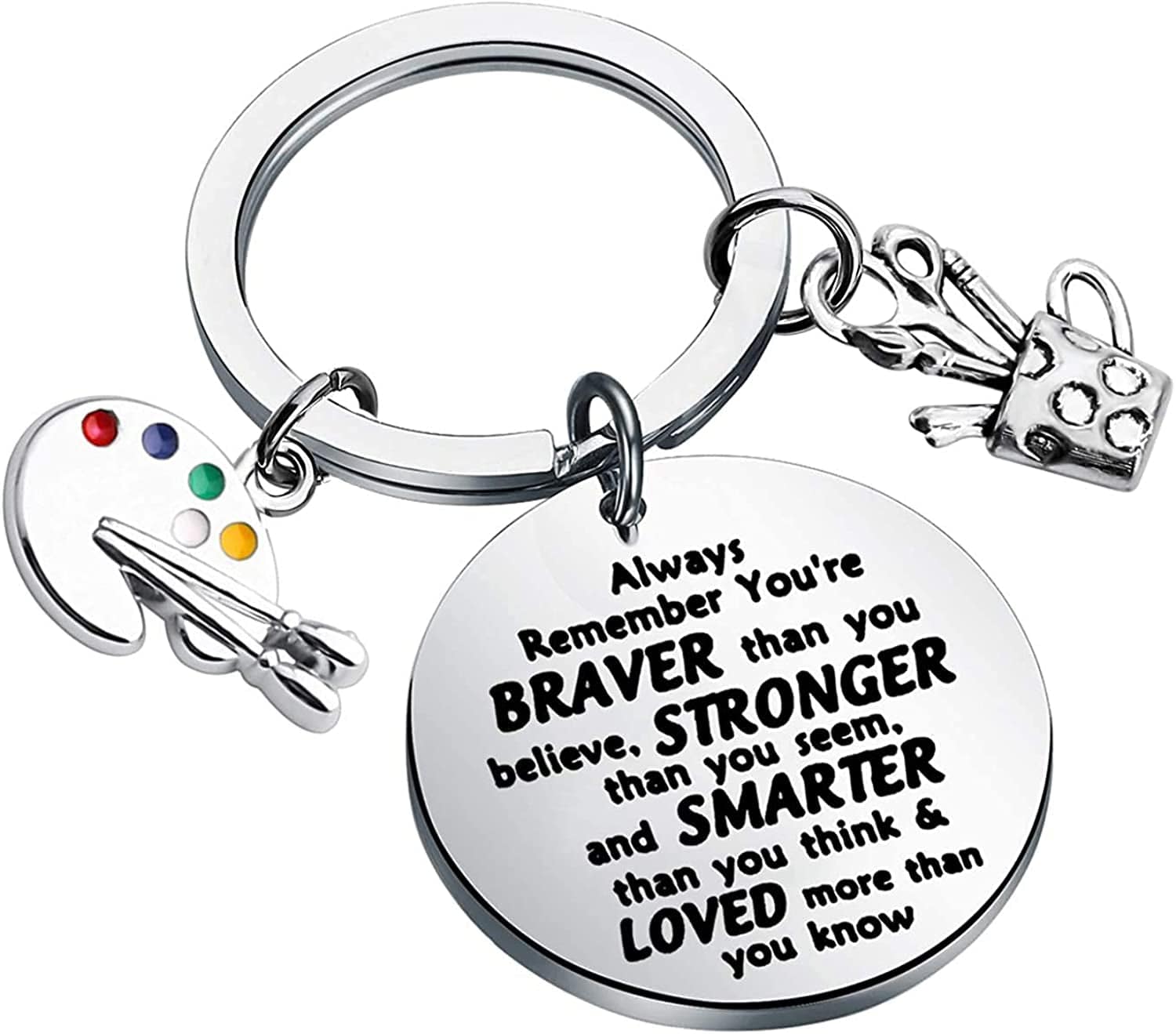 Artist Paint Brush Earrings Paint Palette Charm Earrings Colorful Painter Jewelry Artist Gift Art Teacher Gifts Artist Paint Keychain