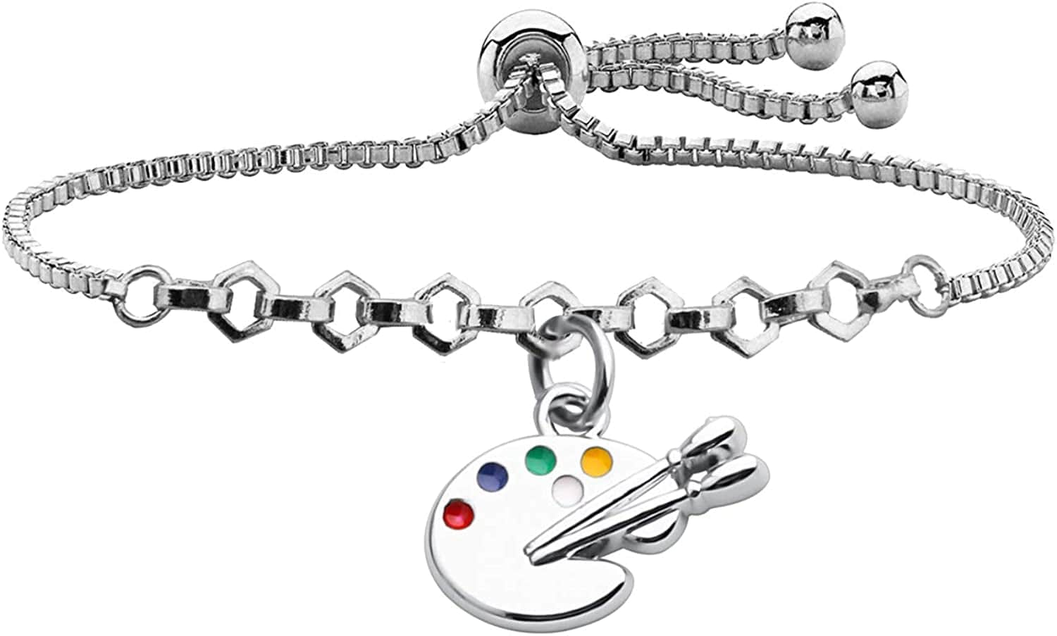 Artist Paint Brush Earrings Paint Palette Charm Earrings Colorful Painter Jewelry Artist Gift Art Teacher Gifts Paint bracelet