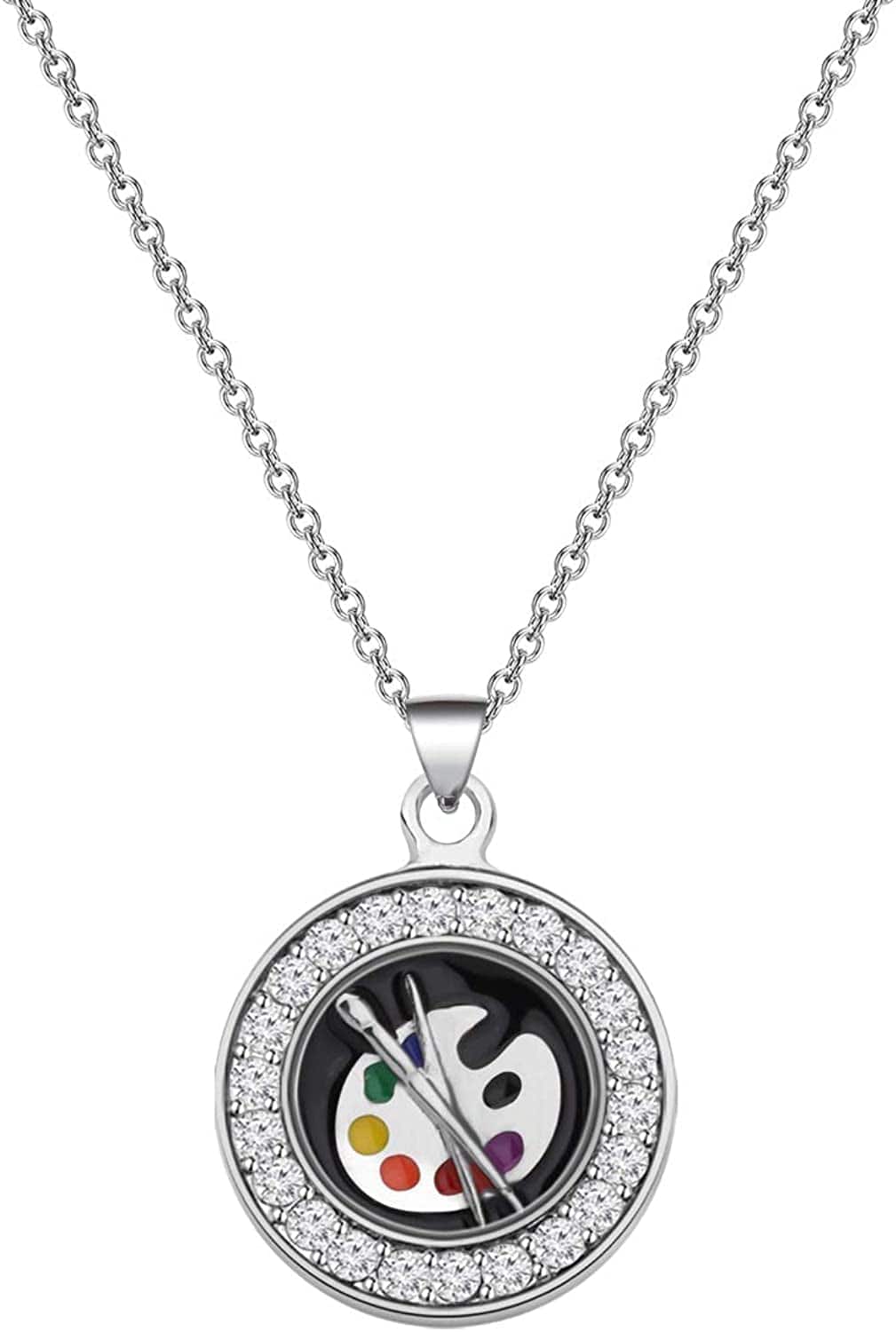 Artist Paint Brush Earrings Paint Palette Charm Earrings Colorful Painter Jewelry Artist Gift Art Teacher Gifts Artist Paint Brush Necklace