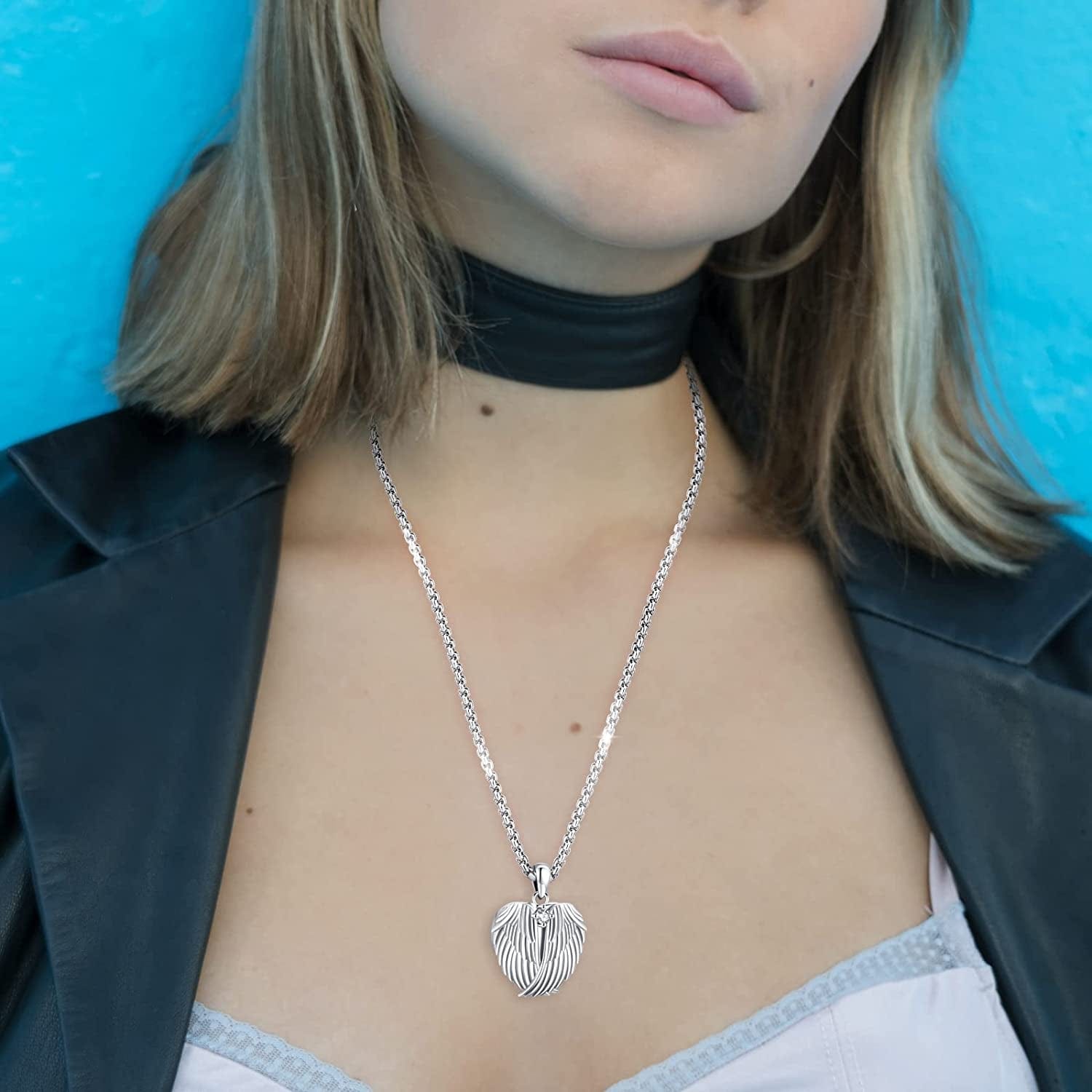 Ashes Necklace 925 Sterling Silver Cremation Jewelry Memorial Necklace Urn for Human Ashe of Loved Ones Keepsake Lockets for Ashes Holder Pet Dog Heart Urn Jewelry