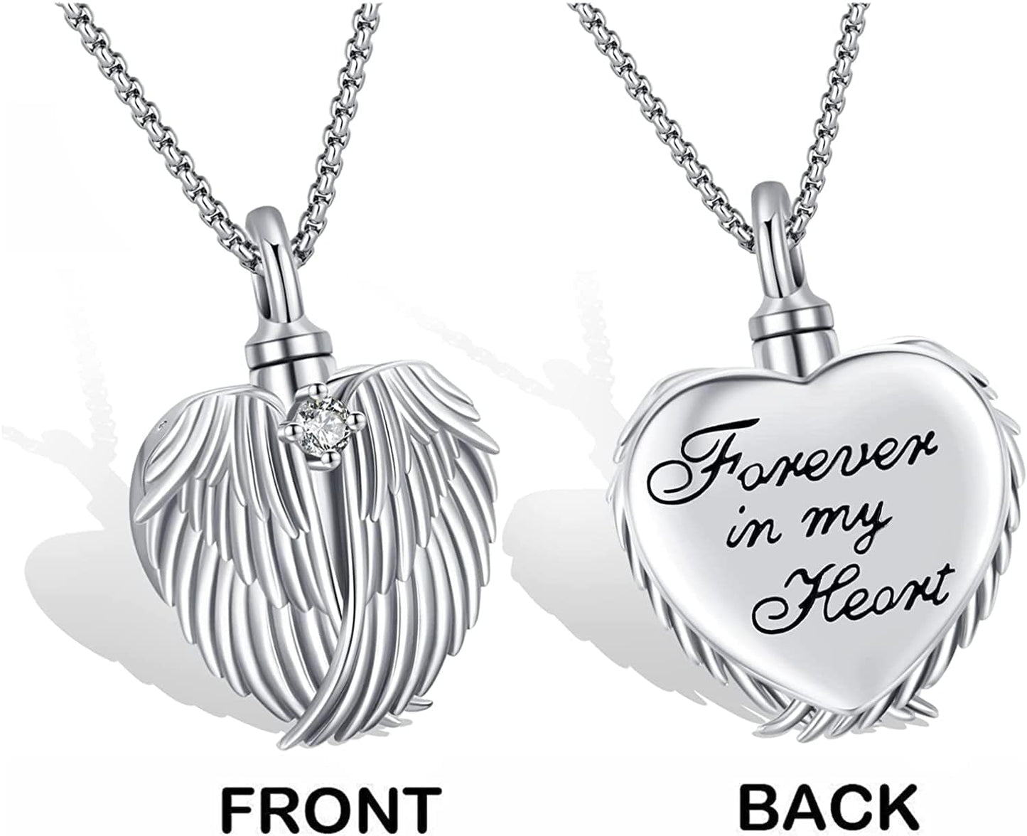 Ashes Necklace 925 Sterling Silver Cremation Jewelry Memorial Necklace Urn for Human Ashe of Loved Ones Keepsake Lockets for Ashes Holder Pet Dog Heart Urn Jewelry