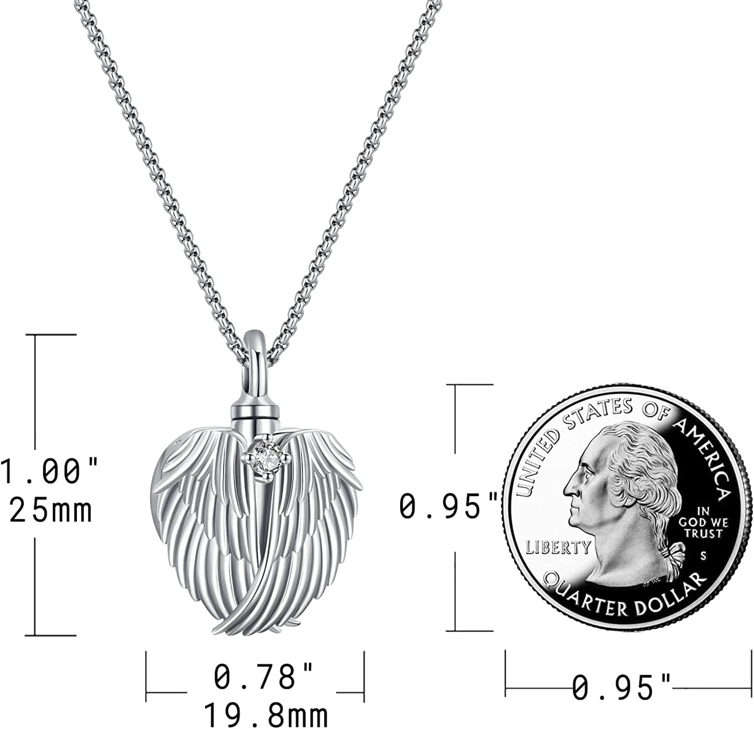 Ashes Necklace 925 Sterling Silver Cremation Jewelry Memorial Necklace Urn for Human Ashe of Loved Ones Keepsake Lockets for Ashes Holder Pet Dog Heart Urn Jewelry