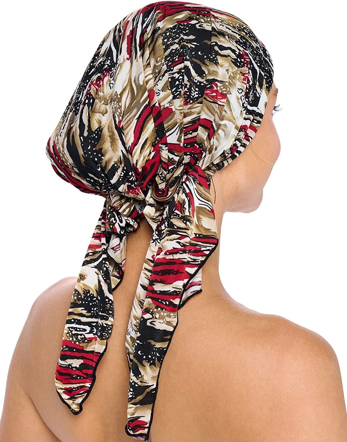 Ashford & Brooks Pre Tied Bandana Turban Chemo Head Scarf Sleep Hair Cover Hat Apparel & Accessories > Clothing Accessories > Bandanas & Headties Ashford & Brooks