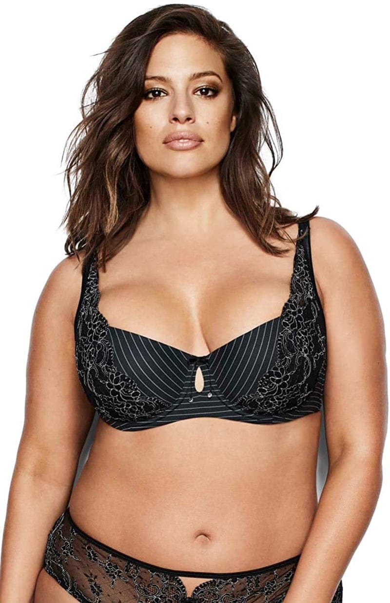 Ashley Graham Diva Demi Bra Black / 40DD