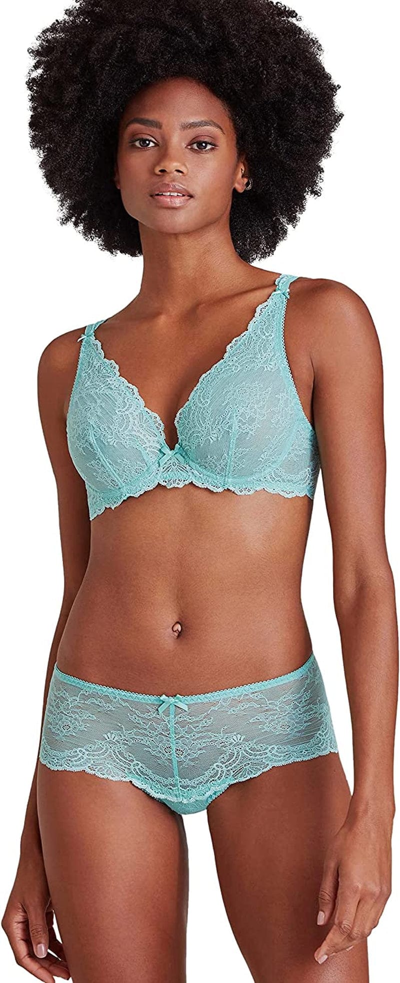Aubade Women'S Danse Des Sens Plunging Triangle Bra Green (Sauge) / 32C